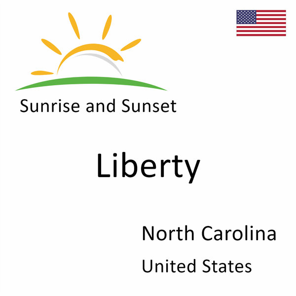 Sunrise and sunset times for Liberty, North Carolina, United States