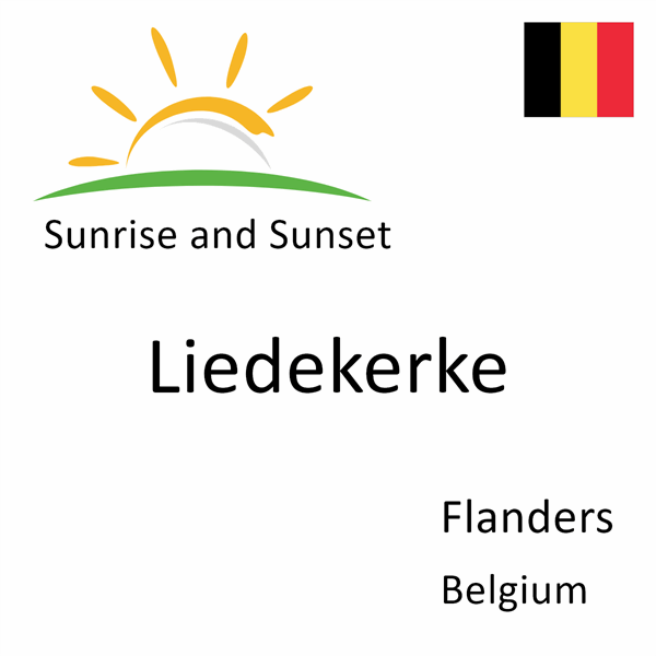 Sunrise and sunset times for Liedekerke, Flanders, Belgium