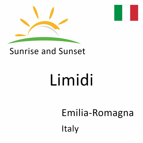 Sunrise and sunset times for Limidi, Emilia-Romagna, Italy