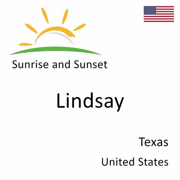 Sunrise and sunset times for Lindsay, Texas, United States