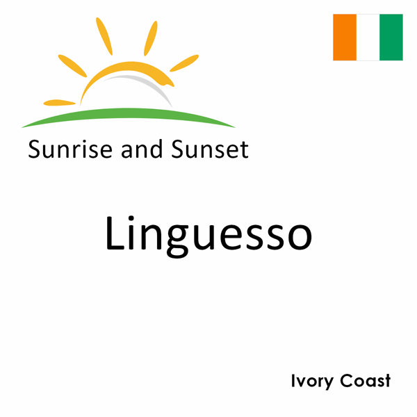 Sunrise and sunset times for Linguesso, Ivory Coast