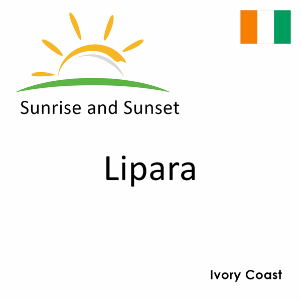 Sunrise and sunset times for Lipara, Ivory Coast