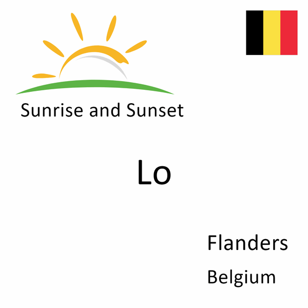 Sunrise and sunset times for Lo, Flanders, Belgium