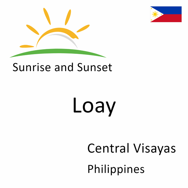 Sunrise and sunset times for Loay, Central Visayas, Philippines