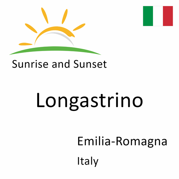 Sunrise and sunset times for Longastrino, Emilia-Romagna, Italy