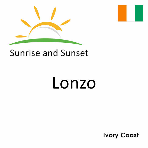 Sunrise and sunset times for Lonzo, Ivory Coast