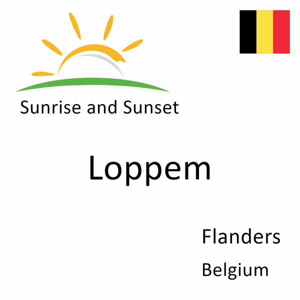 Sunrise and sunset times for Loppem, Flanders, Belgium