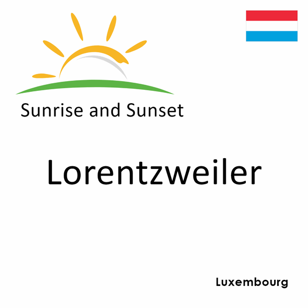 Sunrise and sunset times for Lorentzweiler, Luxembourg