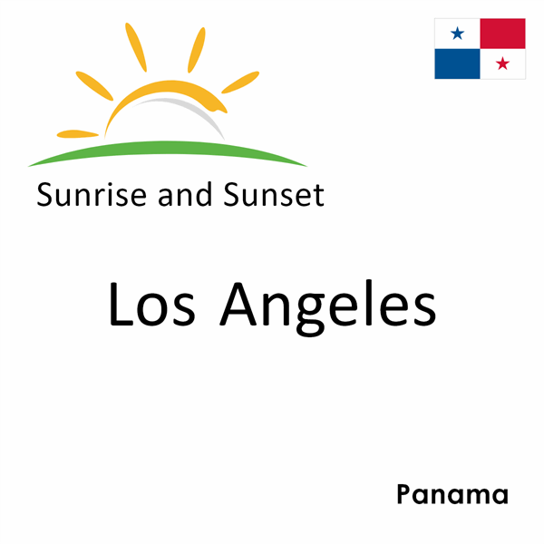 Sunrise and sunset times for Los Angeles, Panama