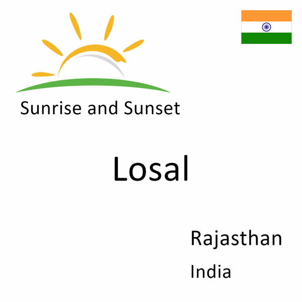 Sunrise and sunset times for Losal, Rajasthan, India