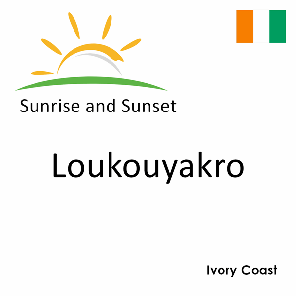 Sunrise and sunset times for Loukouyakro, Ivory Coast