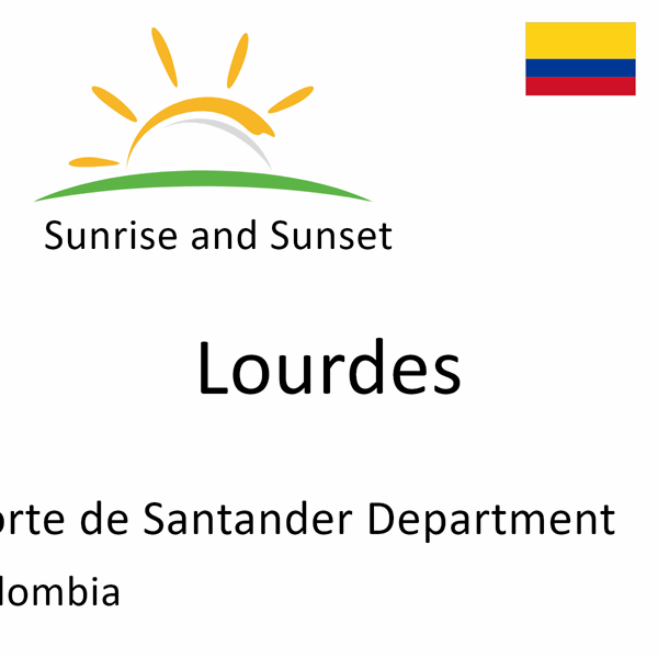 Sunrise and sunset times for Lourdes, Norte de Santander Department, Colombia