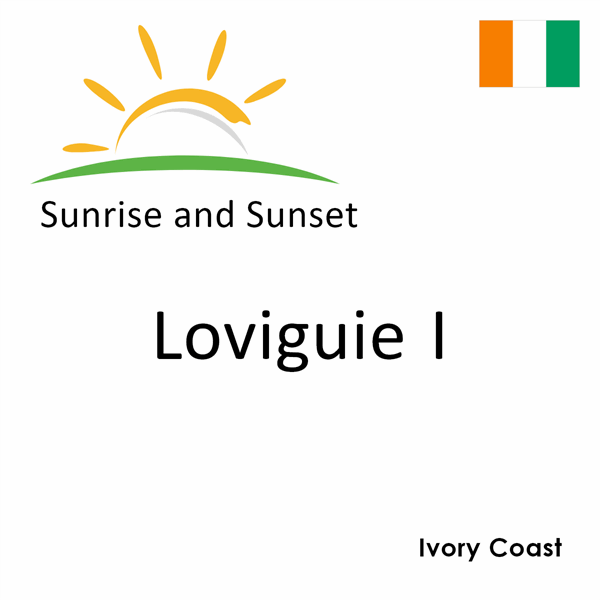 Sunrise and sunset times for Loviguie I, Ivory Coast