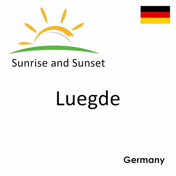 Sunrise and sunset times for Luegde, Germany