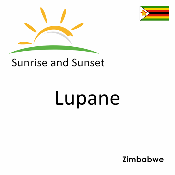 Sunrise and sunset times for Lupane, Zimbabwe