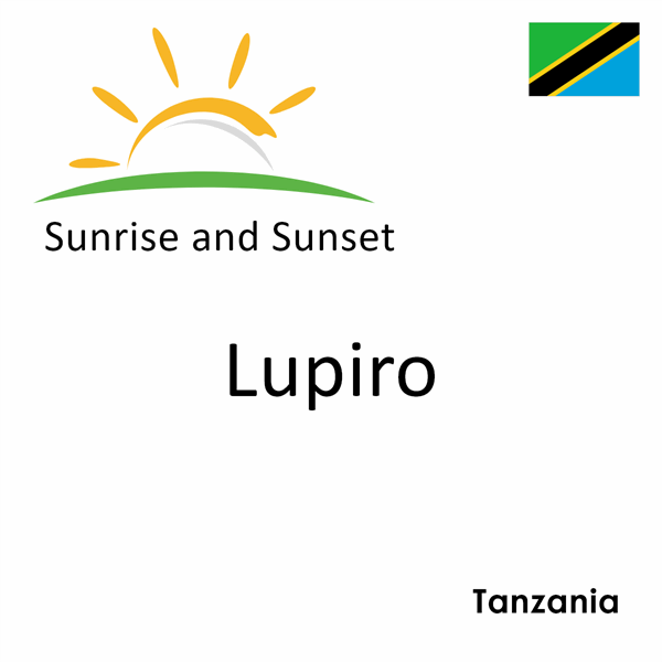 Sunrise and sunset times for Lupiro, Tanzania