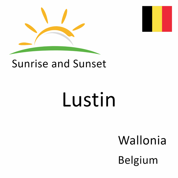 Sunrise and sunset times for Lustin, Wallonia, Belgium