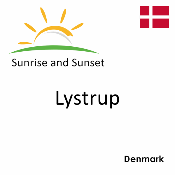 Sunrise and sunset times for Lystrup, Denmark