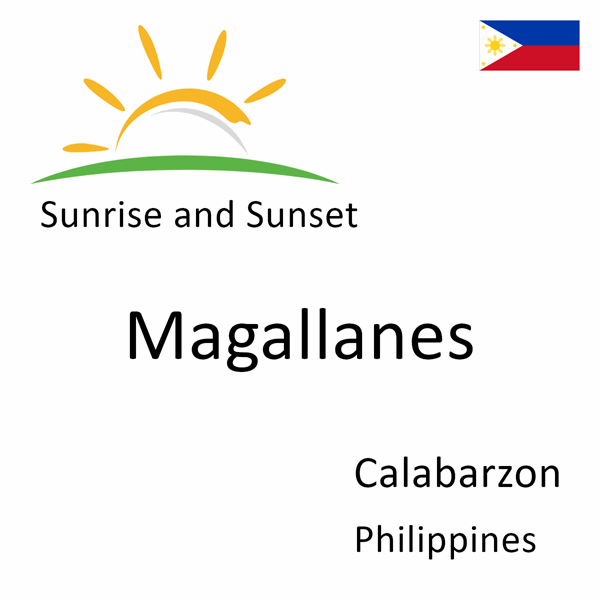 Sunrise and sunset times for Magallanes, Calabarzon, Philippines