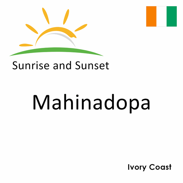 Sunrise and sunset times for Mahinadopa, Ivory Coast