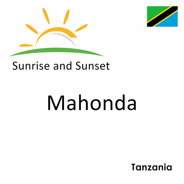 Sunrise and sunset times for Mahonda, Tanzania