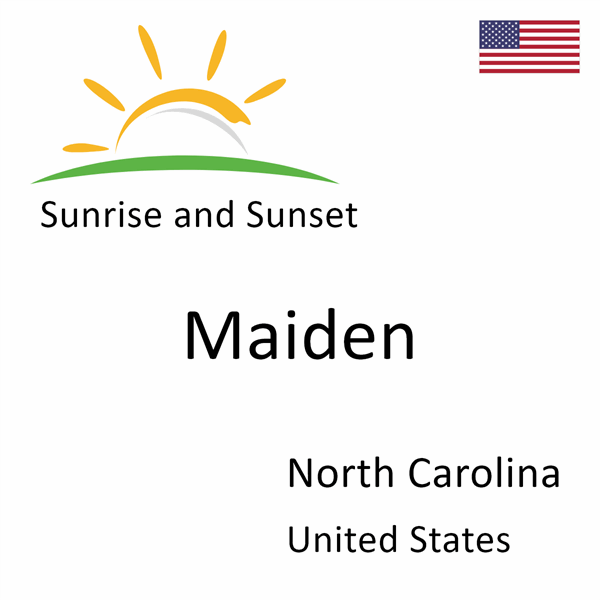 Sunrise and sunset times for Maiden, North Carolina, United States