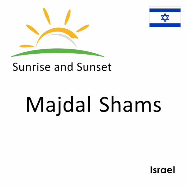 Sunrise and sunset times for Majdal Shams, Israel