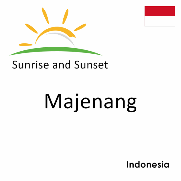 Sunrise and sunset times for Majenang, Indonesia