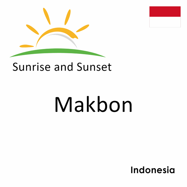 Sunrise and sunset times for Makbon, Indonesia