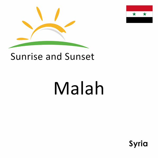 Sunrise and sunset times for Malah, Syria