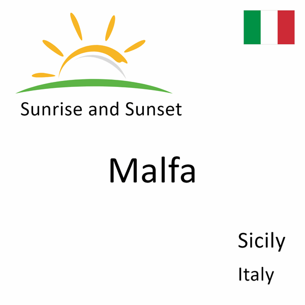 Sunrise and sunset times for Malfa, Sicily, Italy