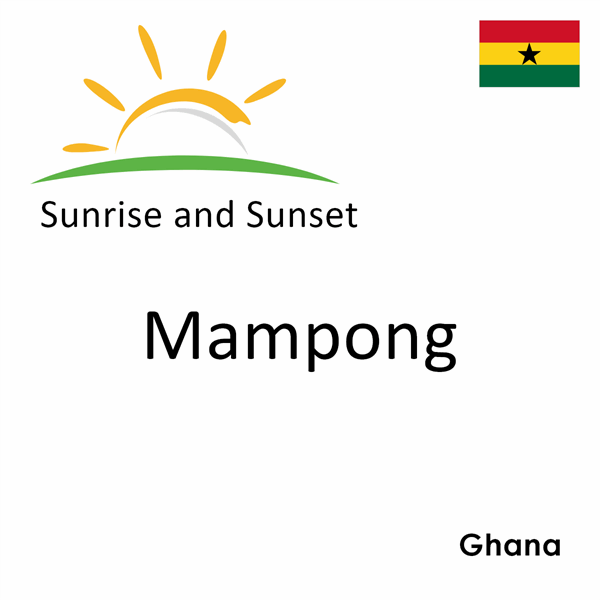 Sunrise and sunset times for Mampong, Ghana