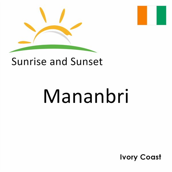 Sunrise and sunset times for Mananbri, Ivory Coast