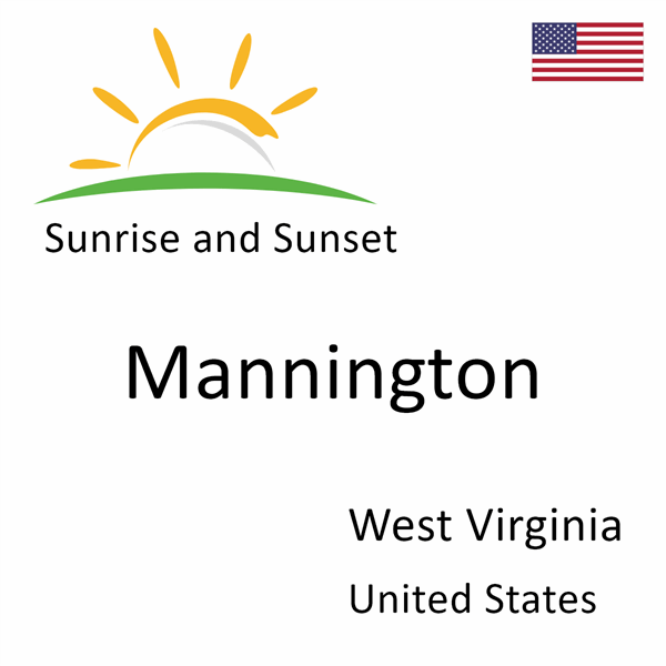 Sunrise and sunset times for Mannington, West Virginia, United States