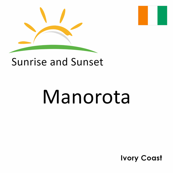 Sunrise and sunset times for Manorota, Ivory Coast