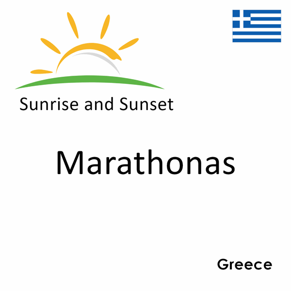 Sunrise and sunset times for Marathonas, Greece