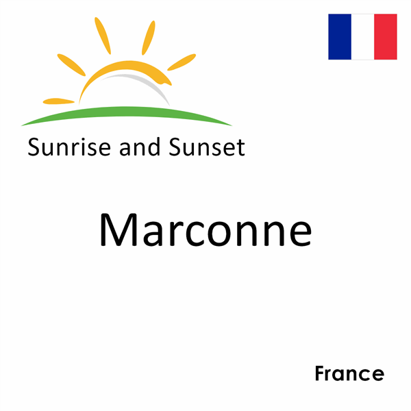 Sunrise and sunset times for Marconne, France