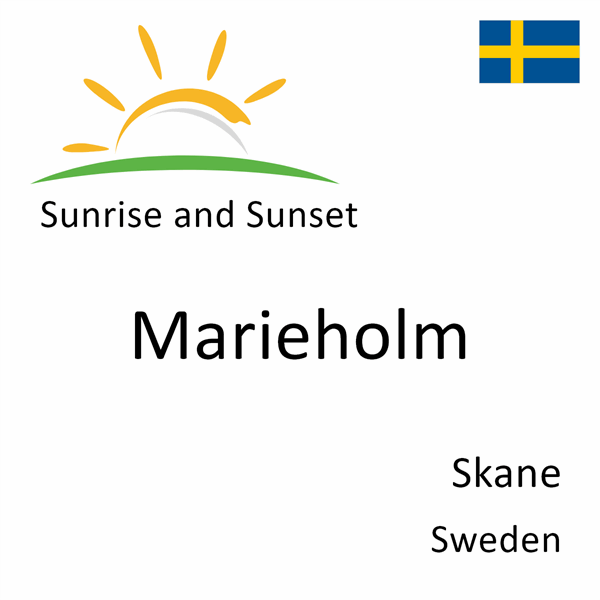 Sunrise and sunset times for Marieholm, Skane, Sweden