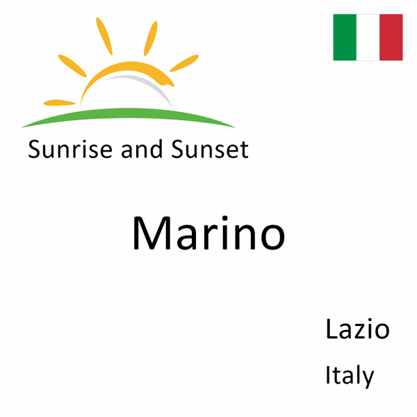 Sunrise and sunset times for Marino, Lazio, Italy