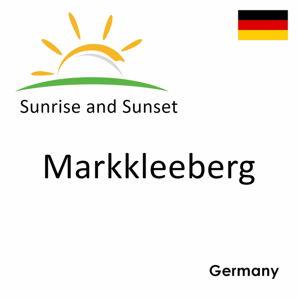 Sunrise and sunset times for Markkleeberg, Germany