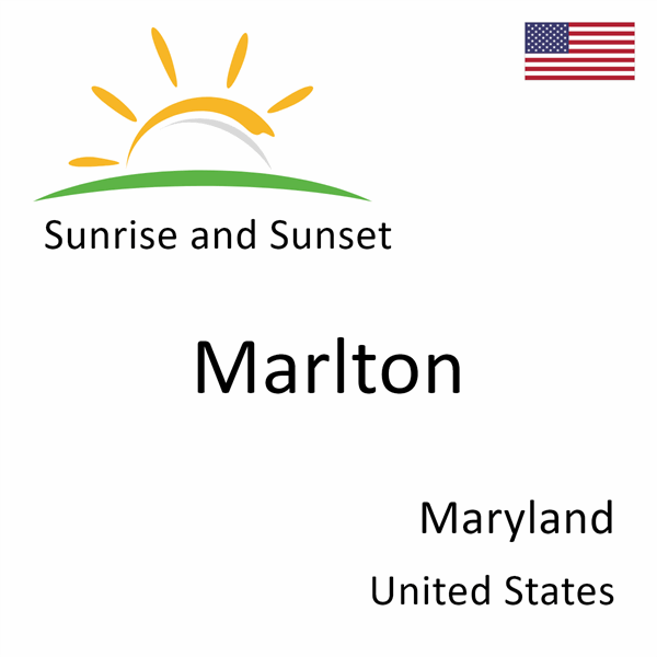 Sunrise and sunset times for Marlton, Maryland, United States