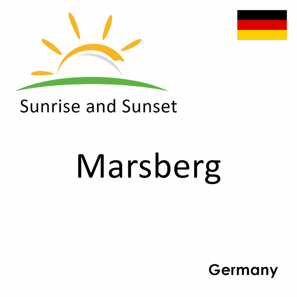 Sunrise and sunset times for Marsberg, Germany