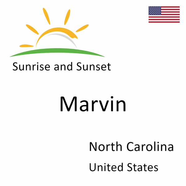 Sunrise and sunset times for Marvin, North Carolina, United States