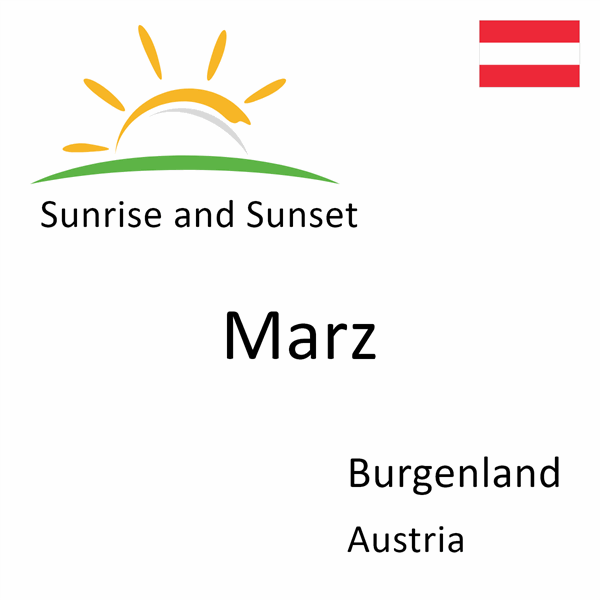 Sunrise and sunset times for Marz, Burgenland, Austria