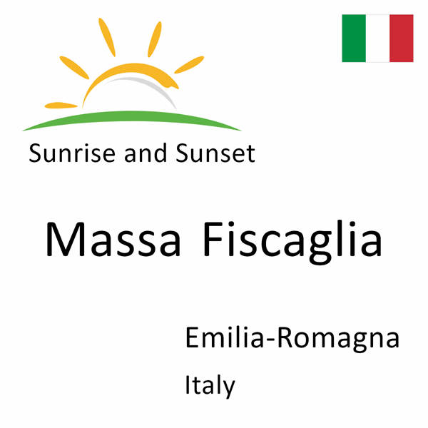 Sunrise and sunset times for Massa Fiscaglia, Emilia-Romagna, Italy