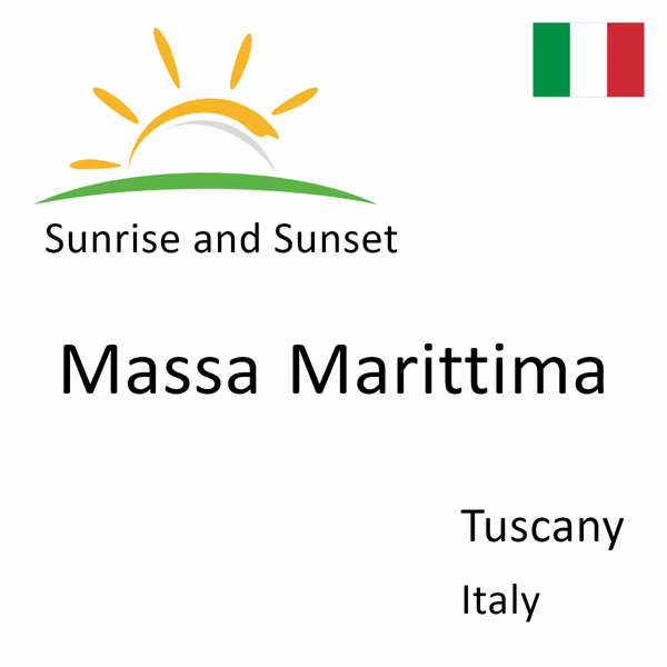 Sunrise and sunset times for Massa Marittima, Tuscany, Italy