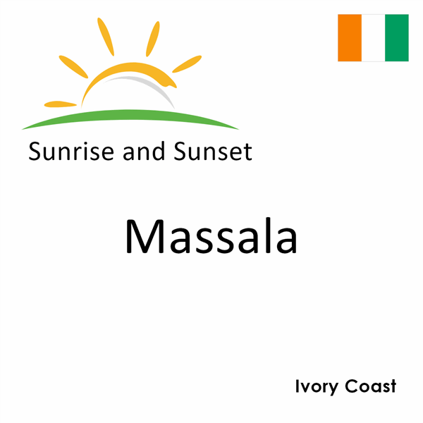 Sunrise and sunset times for Massala, Ivory Coast