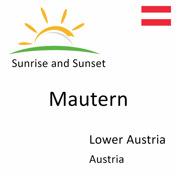 Sunrise and sunset times for Mautern, Lower Austria, Austria