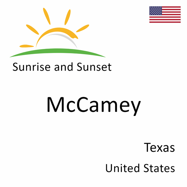 Sunrise and sunset times for McCamey, Texas, United States