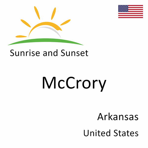 Sunrise and sunset times for McCrory, Arkansas, United States